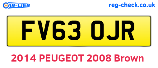 FV63OJR are the vehicle registration plates.