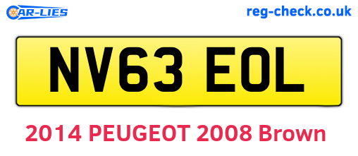 NV63EOL are the vehicle registration plates.
