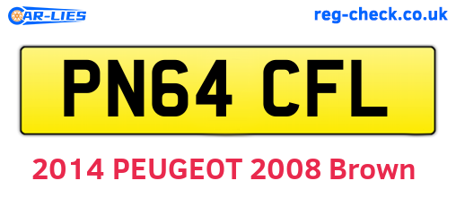 PN64CFL are the vehicle registration plates.