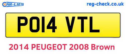 PO14VTL are the vehicle registration plates.