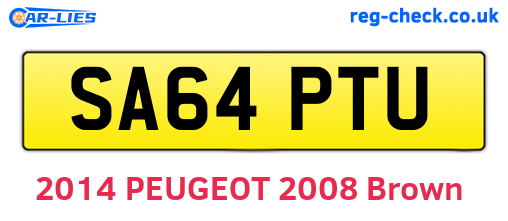 SA64PTU are the vehicle registration plates.
