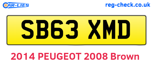 SB63XMD are the vehicle registration plates.