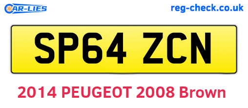 SP64ZCN are the vehicle registration plates.