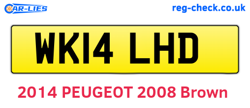 WK14LHD are the vehicle registration plates.