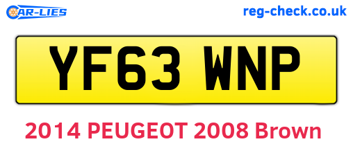 YF63WNP are the vehicle registration plates.