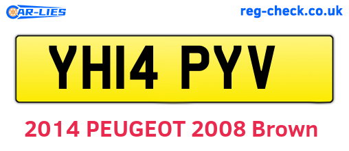 YH14PYV are the vehicle registration plates.