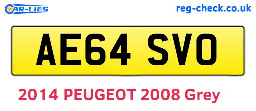 AE64SVO are the vehicle registration plates.