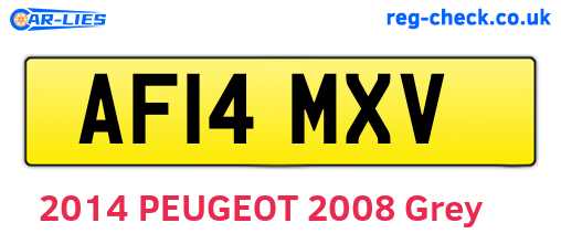 AF14MXV are the vehicle registration plates.
