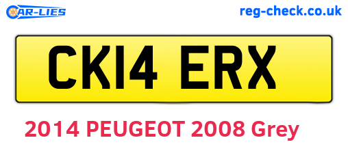 CK14ERX are the vehicle registration plates.