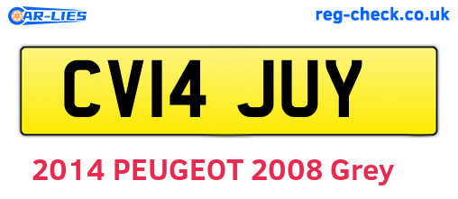 CV14JUY are the vehicle registration plates.