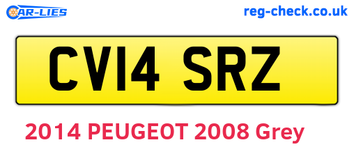 CV14SRZ are the vehicle registration plates.