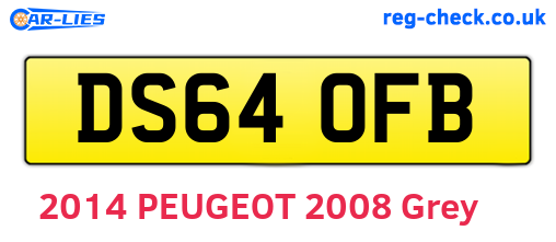 DS64OFB are the vehicle registration plates.