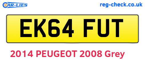 EK64FUT are the vehicle registration plates.