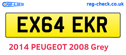 EX64EKR are the vehicle registration plates.