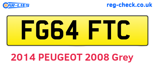 FG64FTC are the vehicle registration plates.