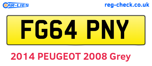 FG64PNY are the vehicle registration plates.
