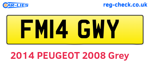 FM14GWY are the vehicle registration plates.