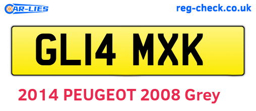 GL14MXK are the vehicle registration plates.