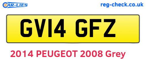 GV14GFZ are the vehicle registration plates.