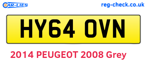 HY64OVN are the vehicle registration plates.