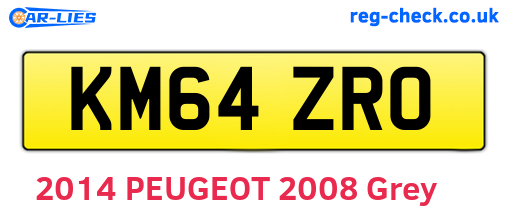 KM64ZRO are the vehicle registration plates.