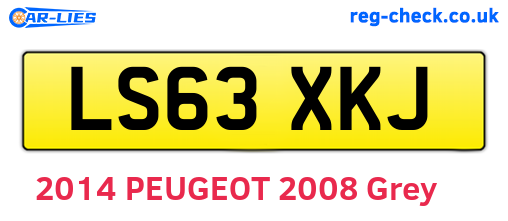 LS63XKJ are the vehicle registration plates.
