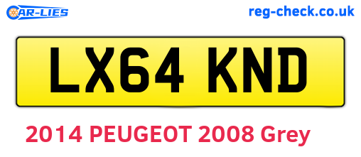 LX64KND are the vehicle registration plates.