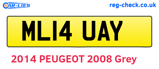 ML14UAY are the vehicle registration plates.