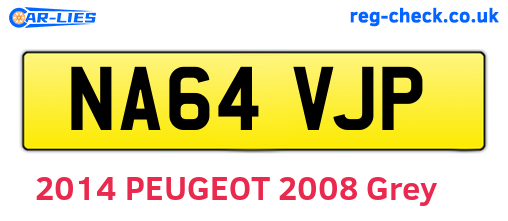 NA64VJP are the vehicle registration plates.