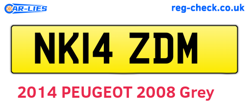 NK14ZDM are the vehicle registration plates.