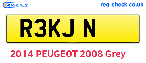 R3KJN are the vehicle registration plates.