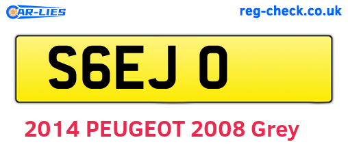S6EJO are the vehicle registration plates.