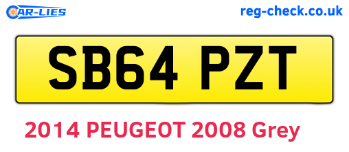 SB64PZT are the vehicle registration plates.