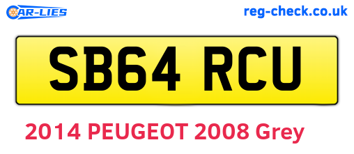 SB64RCU are the vehicle registration plates.