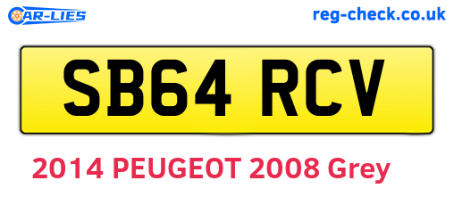 SB64RCV are the vehicle registration plates.
