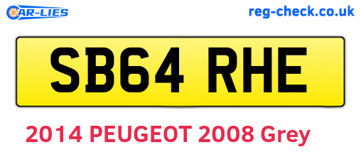 SB64RHE are the vehicle registration plates.