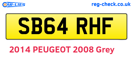 SB64RHF are the vehicle registration plates.