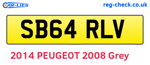 SB64RLV are the vehicle registration plates.