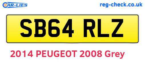 SB64RLZ are the vehicle registration plates.