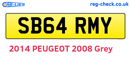 SB64RMY are the vehicle registration plates.