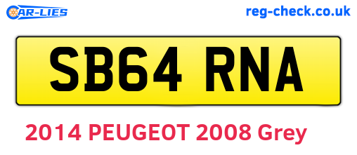 SB64RNA are the vehicle registration plates.