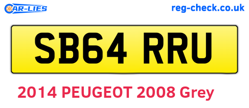 SB64RRU are the vehicle registration plates.