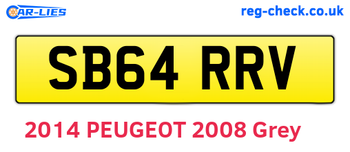 SB64RRV are the vehicle registration plates.