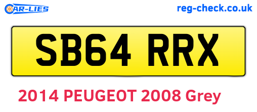 SB64RRX are the vehicle registration plates.