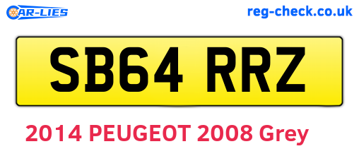 SB64RRZ are the vehicle registration plates.