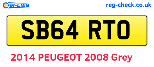 SB64RTO are the vehicle registration plates.