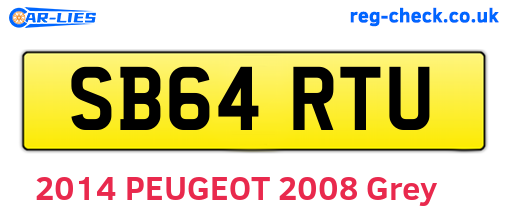 SB64RTU are the vehicle registration plates.