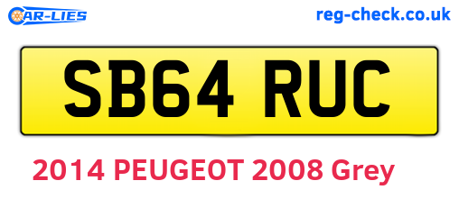 SB64RUC are the vehicle registration plates.