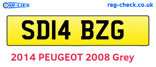 SD14BZG are the vehicle registration plates.