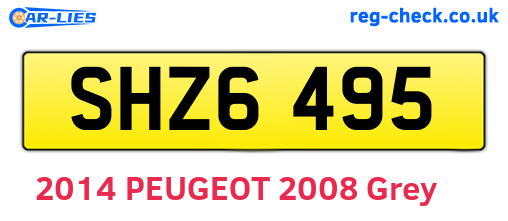 SHZ6495 are the vehicle registration plates.